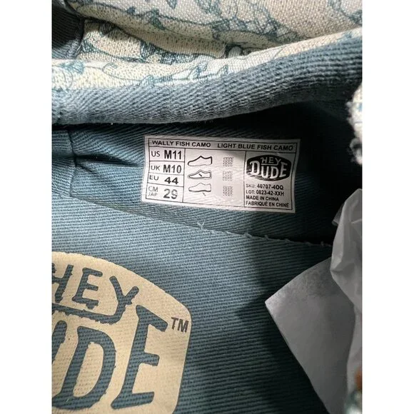 Hey Dude Men’s 11 Wally Fish Lure Slip-On Shoes Preppy Loafers Fisherman Casual - Picture 10 of 10